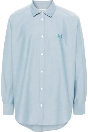 Maison Kitsuné Contour Fox Head-embroidery cotton shirt