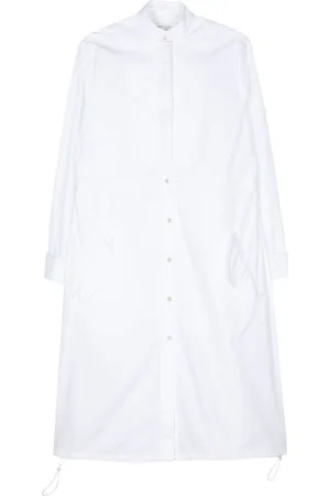 WALES BONNER Contrast poplin midi dress