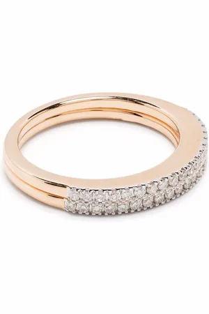 Tirisi 18kt rose gold Monte Carlo diamond double band ring
