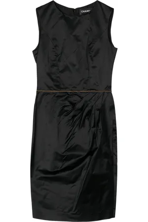 CHANEL 2000s draped silk dress