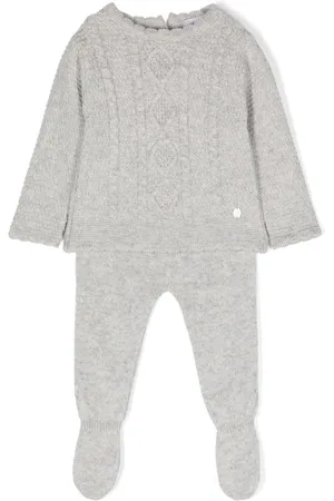 PATACHOU Cable-knit babygrow set