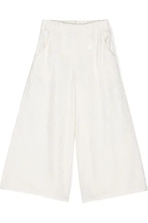 Emporio Armani Jacquard-logo wide-leg trousers
