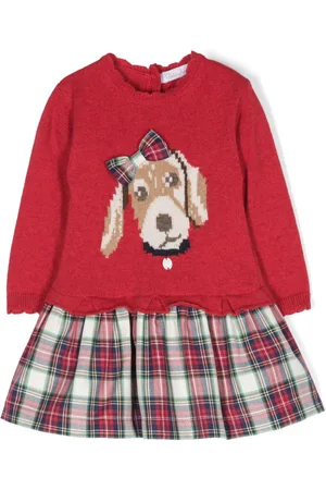 PATACHOU Tartan-check detail dress