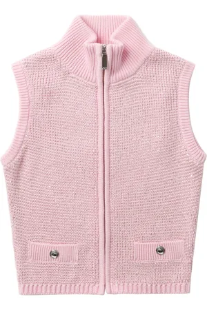 Alessandra Rich Sequinned sleeveless cardigan