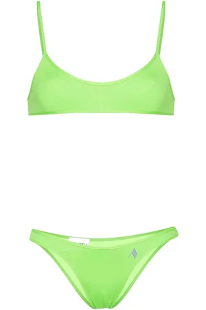 The Attico Rubberised-logo bikini