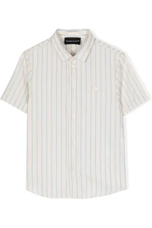 Emporio Armani Logo-embroidered striped shirt