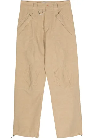 RANRA Slub-texture straight trousers