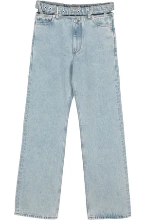 Y / PROJECT Belted wide-leg jeans