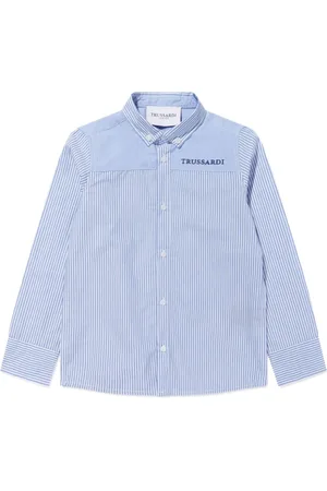 Trussardi Logo-embroidered striped shirt