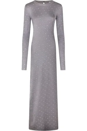 Paco rabanne Rhinestone-embellished open-back maxi dress
