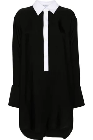 Loewe Detachable-collar midi shirt dress