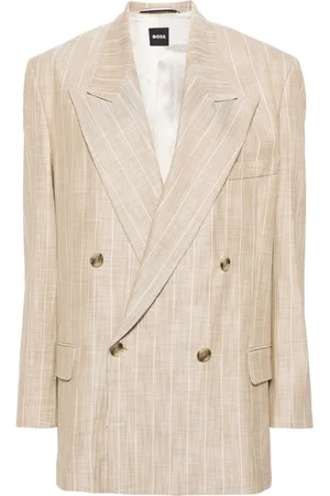 HUGO BOSS Pinstriped double-breasted blazer
