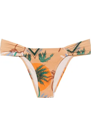 RAQUEL DINIZ Palm-tree-print bikini bottom