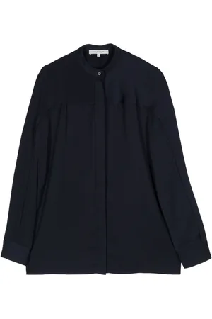 Maison Kitsuné Pleat-detail collarless shirt