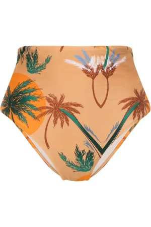 RAQUEL DINIZ Palm-tree-print bikini bottom