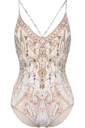 Camilla Tower Tales graphic-print swimsuit