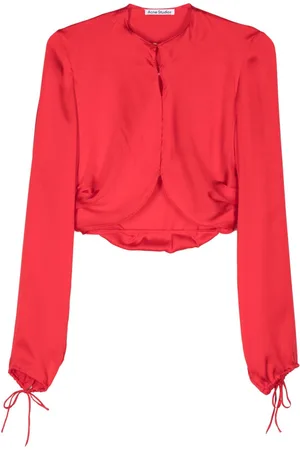 Acne Studios Pleat-detailing silk blouse