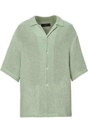 AMIRI Spread-collar mesh shirt