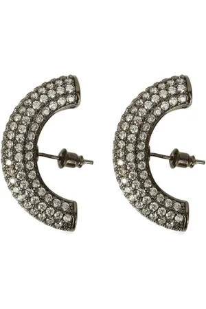 Panconesi Cubic-zirconia half-hoop earrings