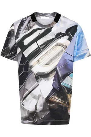 Helmut Lang Abstract-print cotton T-shirt