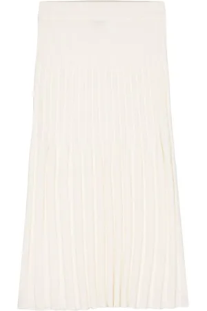N.PEAL Ribbed cashmere midi skirt
