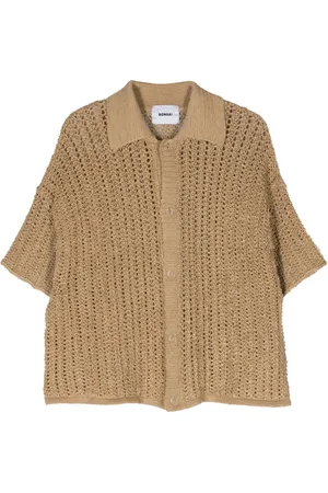 BONSAI Shortsleeve open-knit cardigan