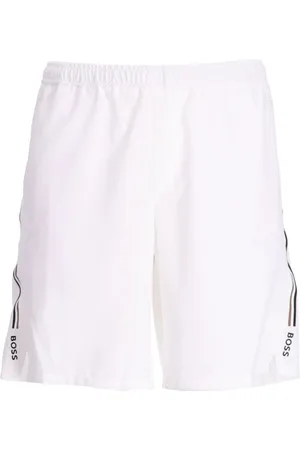 HUGO BOSS Side-stripe logo-print track shorts