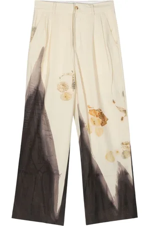 Feng Chen Wang Natural-dye straight-leg trousers