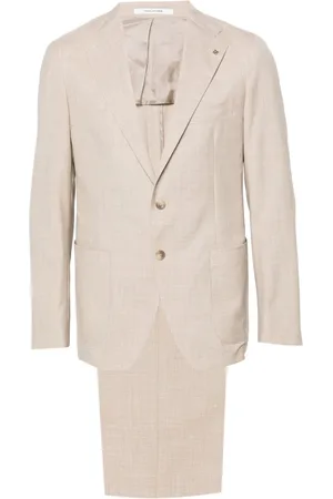 TAGLIATORE Brooch-detail single-breasted suit