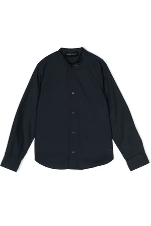 Emporio Armani Logo-embroidered cotton shirt