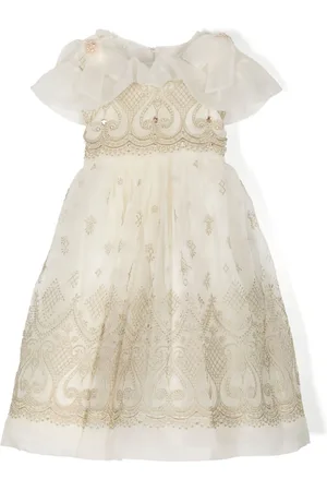 Marchesa Notte Embroidered organza dress