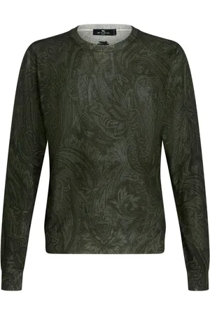 Etro Paisley-jacquard fine-knit jumper