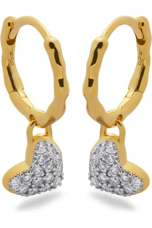 Monica Vinader Heart-pendant hoop earrings