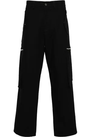 Represent Herringbone straight-leg trousers