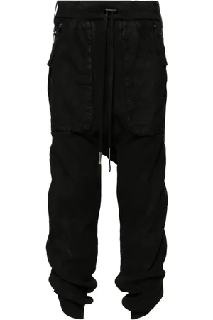 11 BY BORIS BIDJAN SABERI Mid-rise cropped track trousers