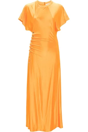 Paco rabanne Gathered short-sleeved maxi dress
