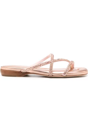 Ash Rubis crystal-embellished slides