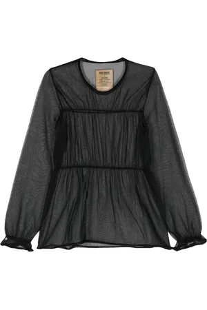 UMA WANG Seam-detail sheer blouse