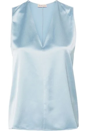 BLANCA Tropeche sleeveless satin blouse