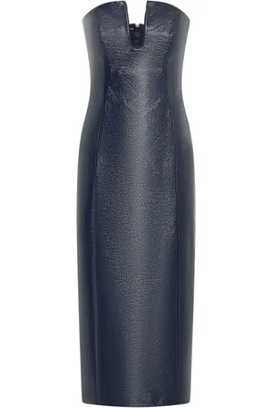 Nicholas Katherine faux-leather midi dress