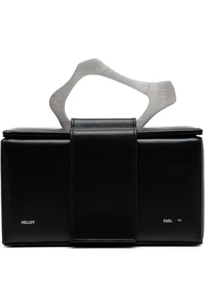 HELIOT EMIL Charred Carabiner leather clutch bag