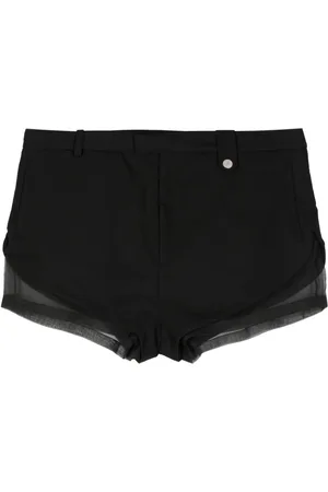 EgonLab Sheer panelling wool mini shorts