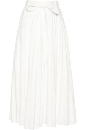 Joseph Plissé-effect linen-blend skirt