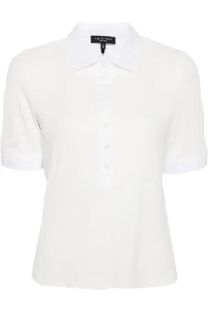 RAG&BONE Ribbed cotton-modal blend polo shirt