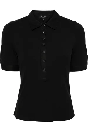 RAG&BONE Ribbed cotton-modal blend polo shirt