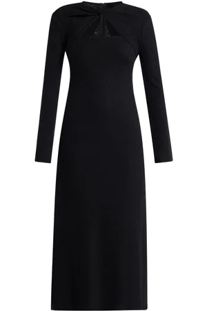 CHATS BY C.DAM Knot-detail midi dress