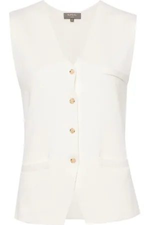 N.PEAL Mila cotton-blend waistcoat