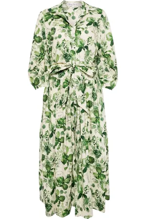 Cara Cara Raya botanical-print cotton dress