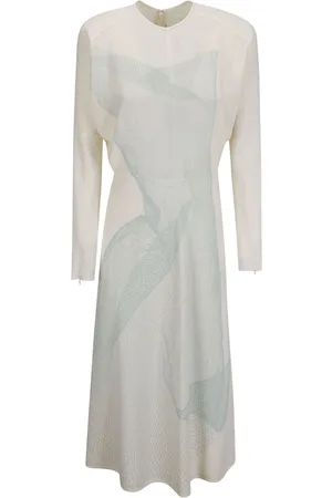 Victoria Beckham Contorted-net maxi dress