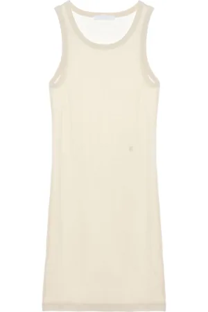 Helmut Lang Fine-ribbed tank minidress